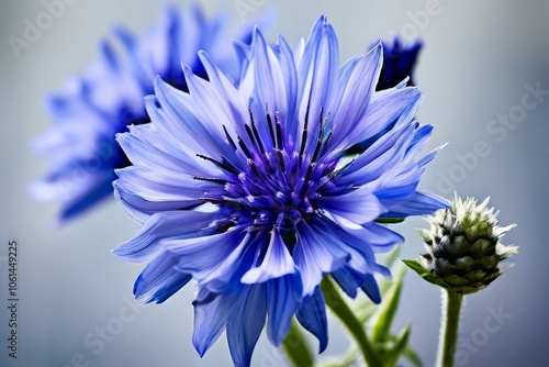 cornflower charm a delicate blue cornflower bloom with intricate