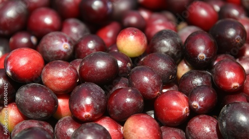 Wallpaper Mural Fresh Red Cranberries Close Up Texture Background Torontodigital.ca