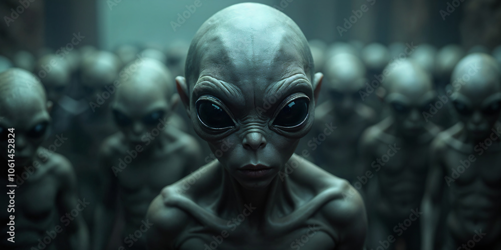 Many aliens and their friends in the back Many aliens and their friends in the back
