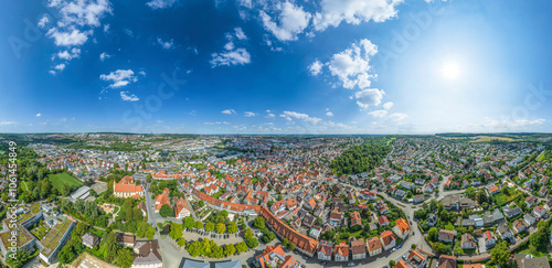 Ausblick auf Söflingen im Südwesten der Stadt Ulm zwischen Blau und Donau photo