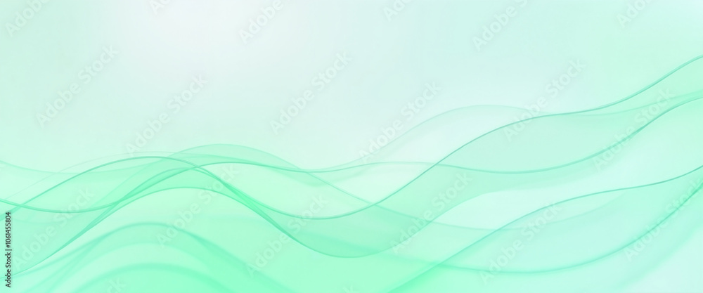 Abstract Waves in Mint Green Representing Serenity and Flow Abstract Waves in Mint Green Representing Serenity and Flow