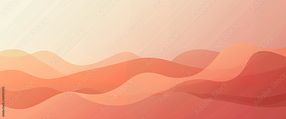 Fototapeta premium Abstract Waves in Warm Tones Representing Serenity and Flow