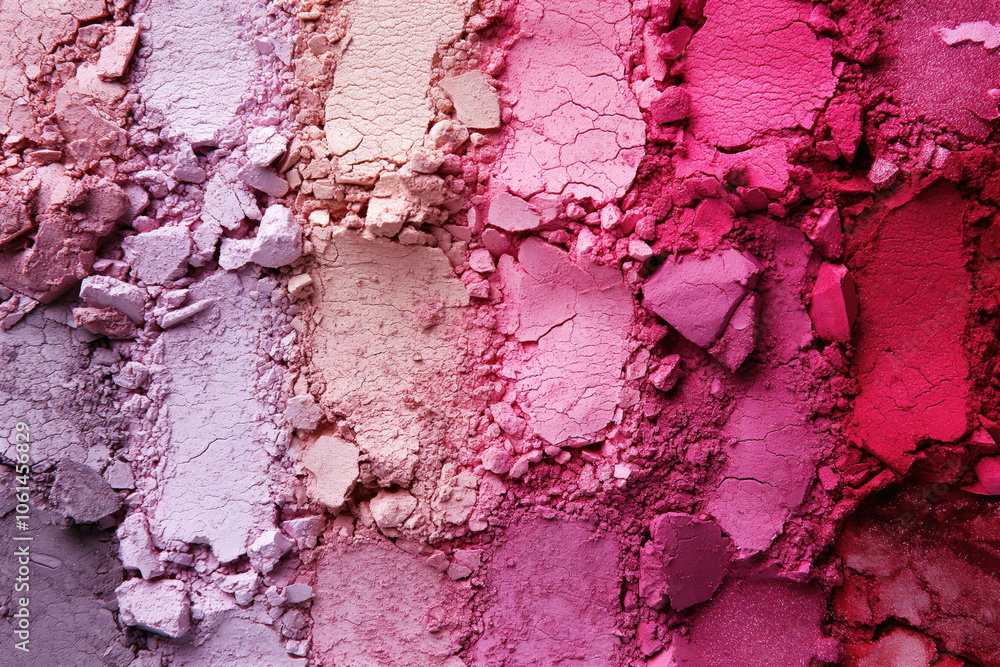 Fototapeta premium Colorful crushed eyeshadow as background.