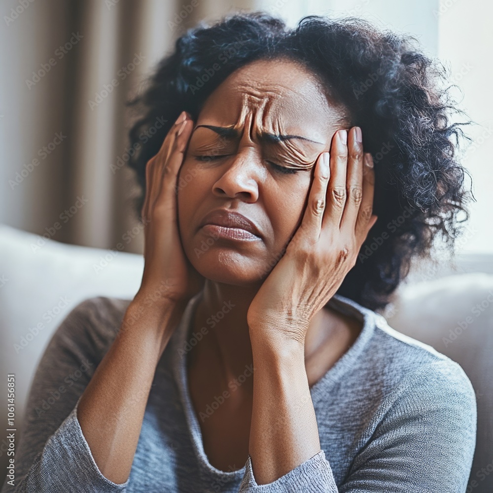 Headache sufferer at home Headache sufferer at home