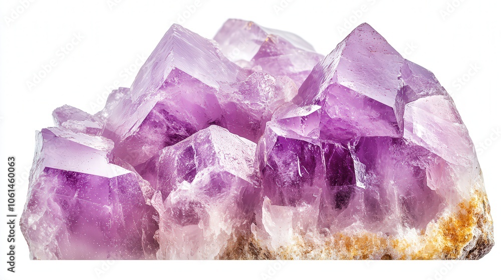 Fototapeta premium Stunning amethyst geode with vibrant purple crystals in natural formation