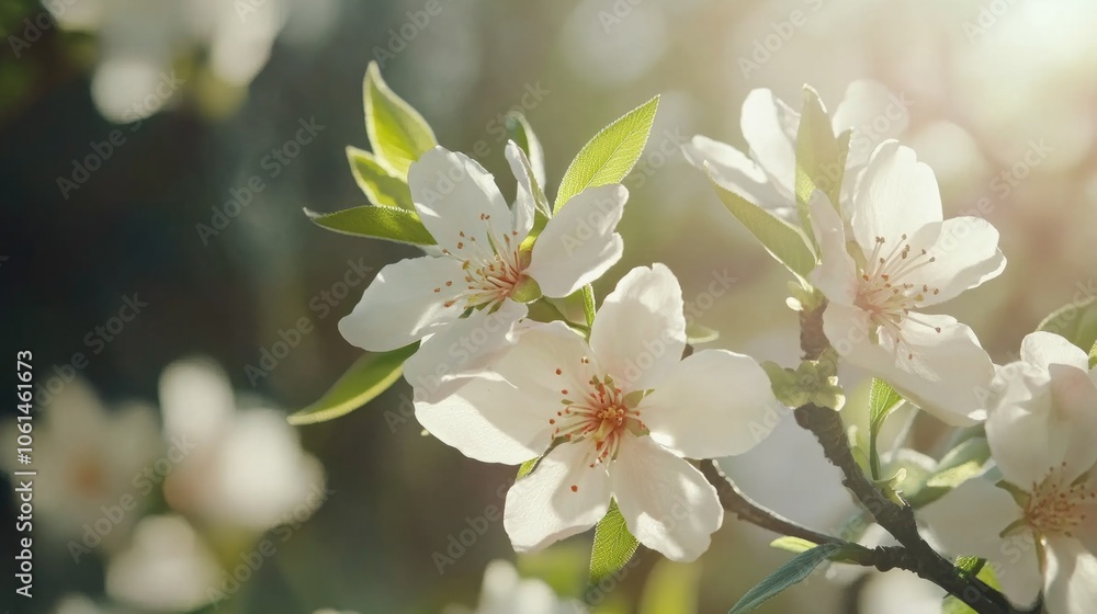 Fototapeta premium Close up of white flowers