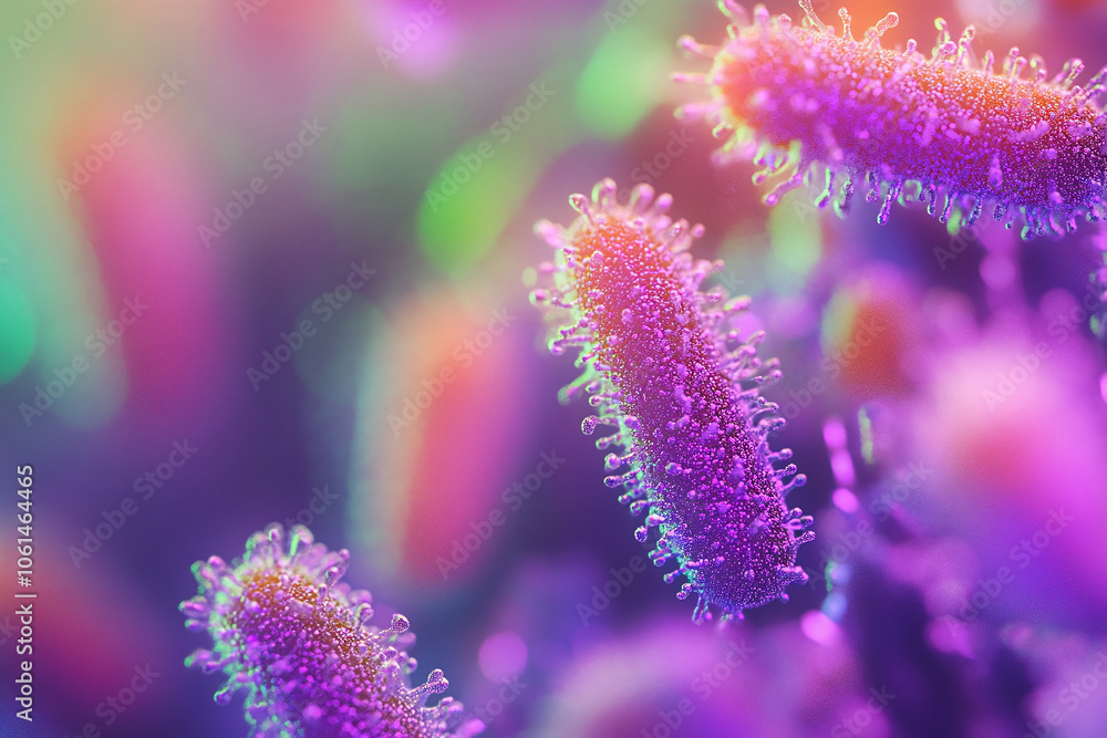Probiotics and Bacteria in Microscopic Environment, Microorganisms in Medicine, Biology and Science, Healthcare and Medication. Probiotics and Bacteria in Microscopic Environment, Microorganisms in Medicine, Biology and Science, Healthcare and Medication.