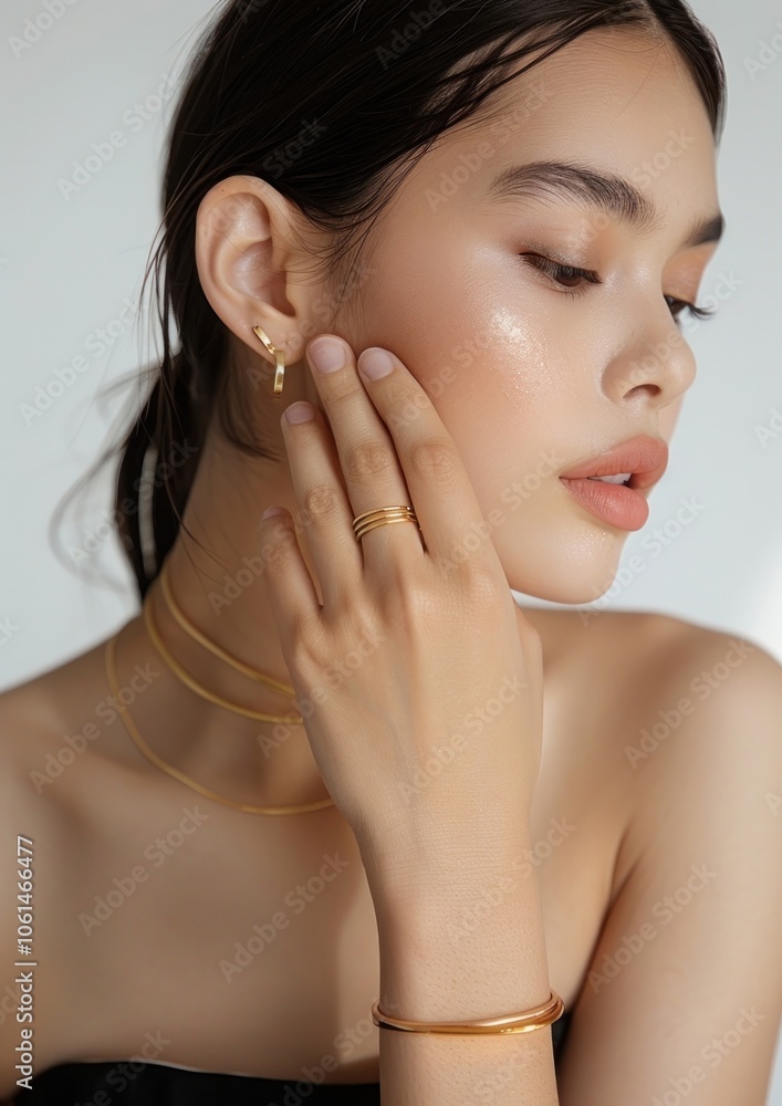 Gold rings woman accessories accessory.