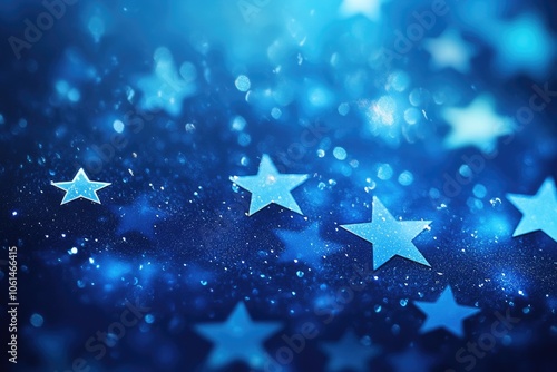 Wallpaper Mural Blue stars on blue background Torontodigital.ca