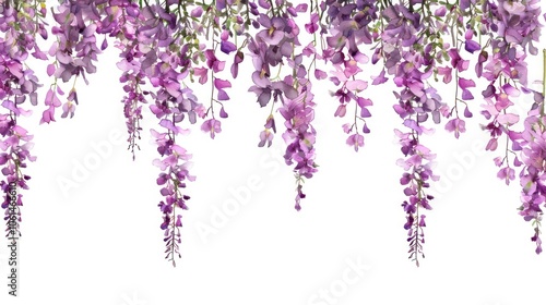 Elegant purple hanging flowers illustration