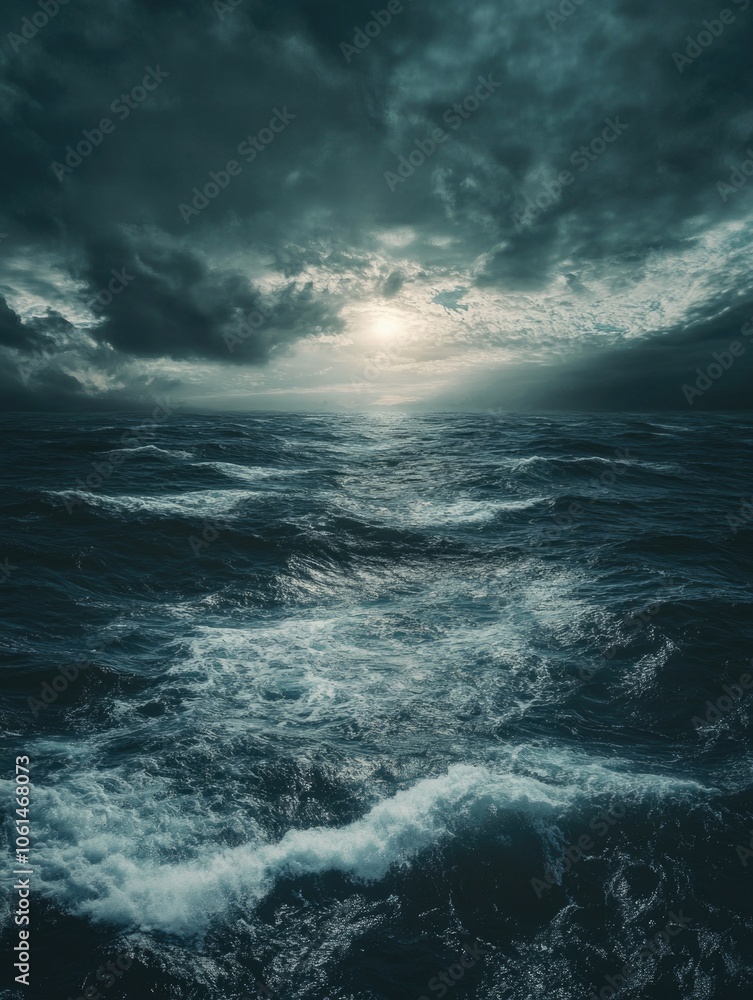 Sunlight on ocean waves Sunlight on ocean waves