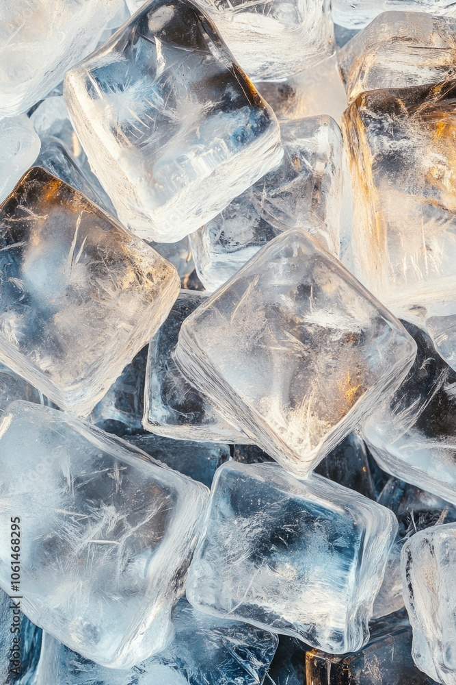 Obraz premium Stacked Ice Cubes