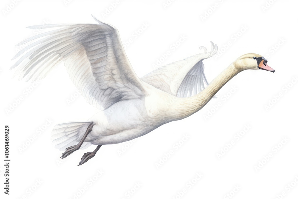 Swan animal flying white. Swan animal flying white.