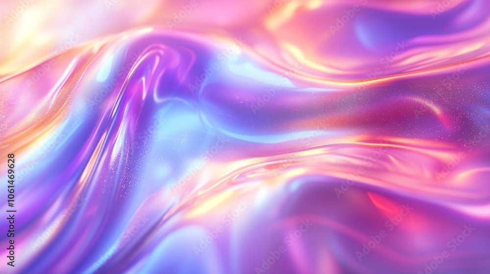 Obraz premium Holographic Lines Background, Generative AI