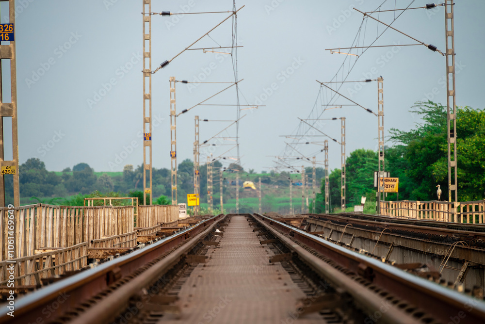 Railway track in India. Outback Northern Territory Indian railway track. Railway track in India. Outback Northern Territory Indian railway track.