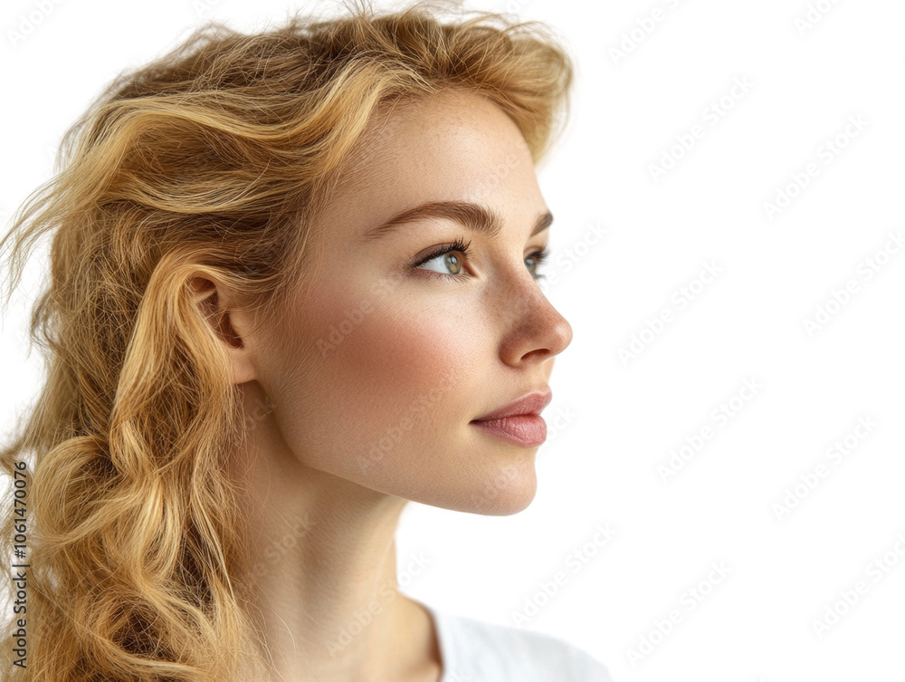 Beautiful Blonde Woman - Side View isolated PNG Beautiful Blonde Woman - Side View isolated PNG