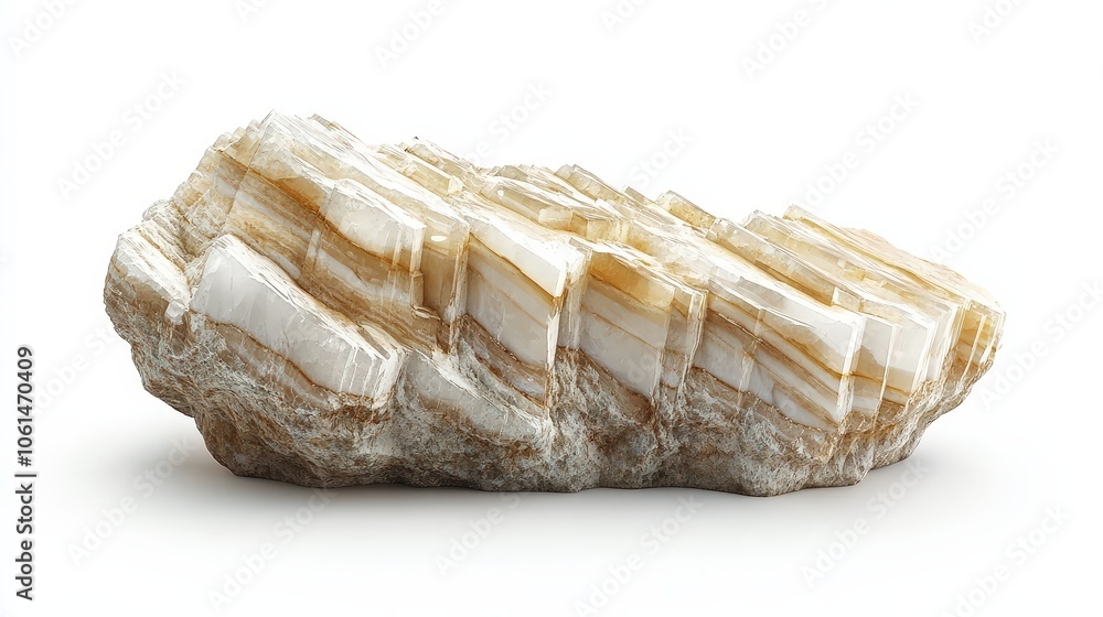 Detailed banded rock formation displaying natural layers and textures Detailed banded rock formation displaying natural layers and textures