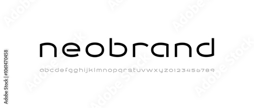 Tech digital font, cyber alphabet made future style, letters A, B, C, D, E, F, G, H, I, J, K, L, M, N, O, P, Q, R, S, T, U, V, W, X, Y, Z and numerals 0, 1, 2, 3, 4, 5, 6, 7, 8, 9, vector illustration