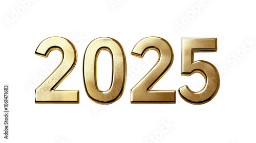 text 2025 gold isolated PNG