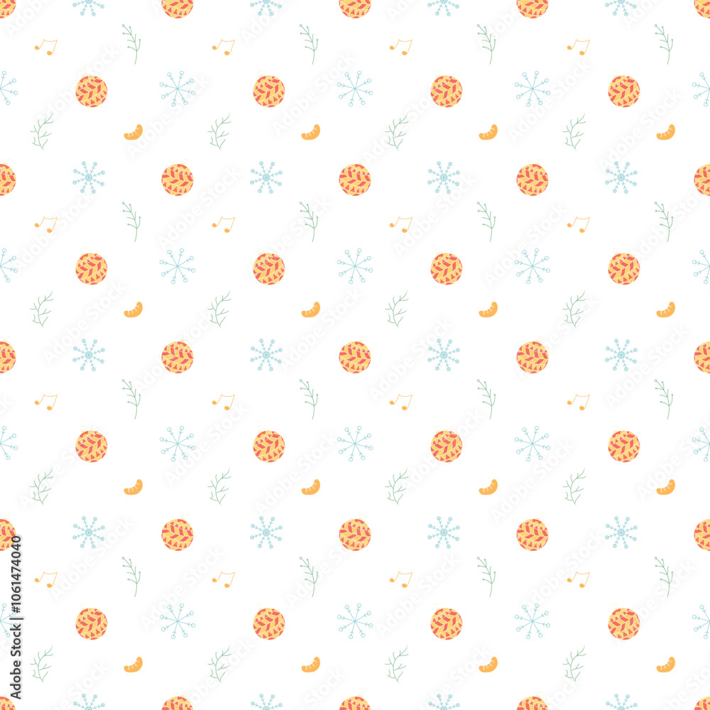 Fototapeta premium Seamless christmas pattern. New year background