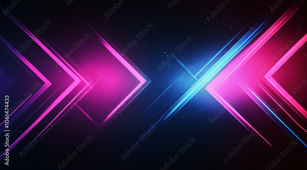 Abstract background with neon blue and pink arrows, glowing lines on a dark background. Vector illustration of arrow signs for design elements in 3D render motion graphics or animation video concepts Abstract background with neon blue and pink arrows, glowing lines on a dark background. Vector illustration of arrow signs for design elements in 3D render motion graphics or animation video concepts