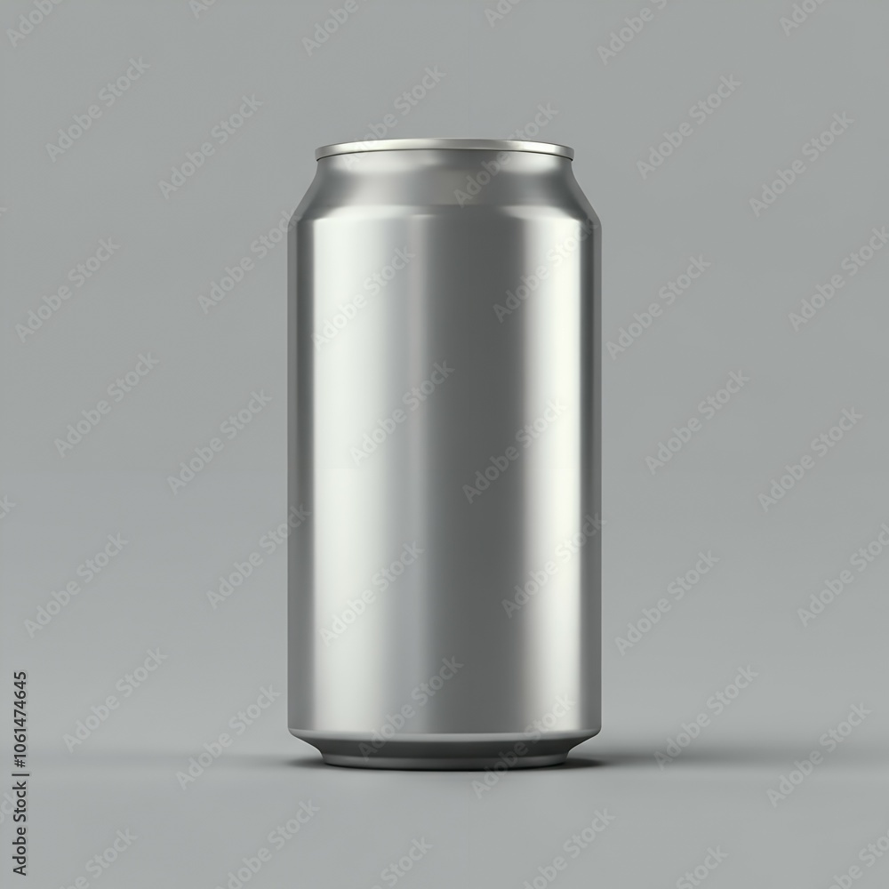 Mockup can, Blank aluminum soda can on a gray background. Mockup can, Blank aluminum soda can on a gray background.