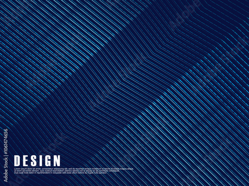 Premium background design with diagonal dark blue stripes pattern. Vector horizontal template for digital lux business banner, contemporary formal invitation, luxury voucher, prestigious gift certific