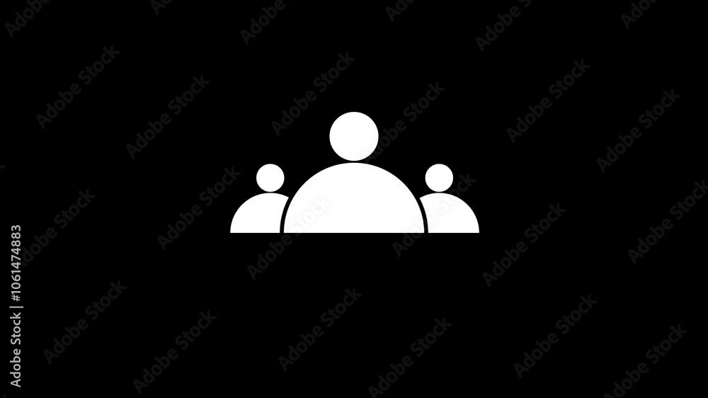 A group of people icon, Animated icon on transparent background, alpha channel included. A group of people icon, Animated icon on transparent background, alpha channel included.