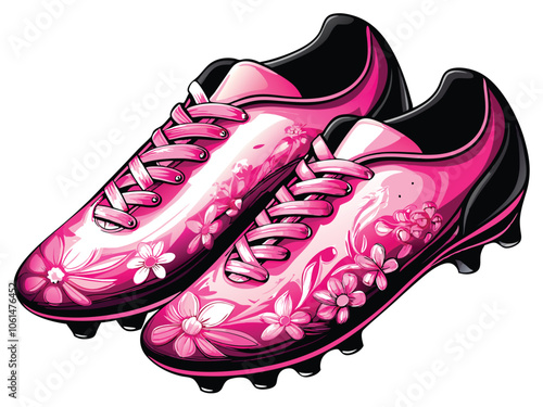 -concept-art-vector-of-women-s-soccer-cleats-in-pa.eps