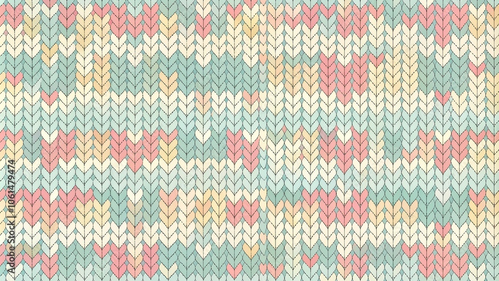 Seamless Vector Knitting Background with Little Hearts - Perfect for Textile Design, Craft Projects, and Digital Prints Seamless Vector Knitting Background with Little Hearts - Perfect for Textile Design, Craft Projects, and Digital Prints