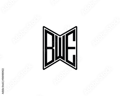 BWE logo design vector template. BWE