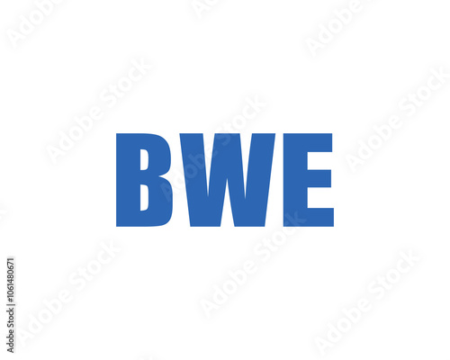 BWE logo design vector template. BWE