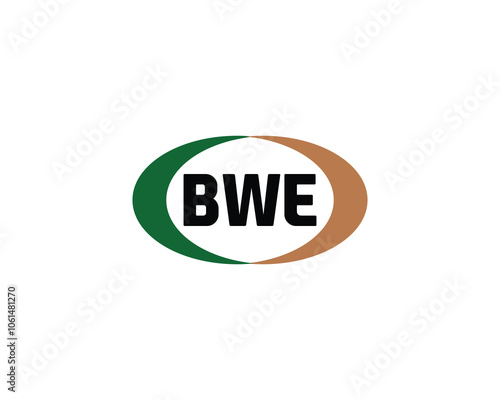 BWE logo design vector template. BWE