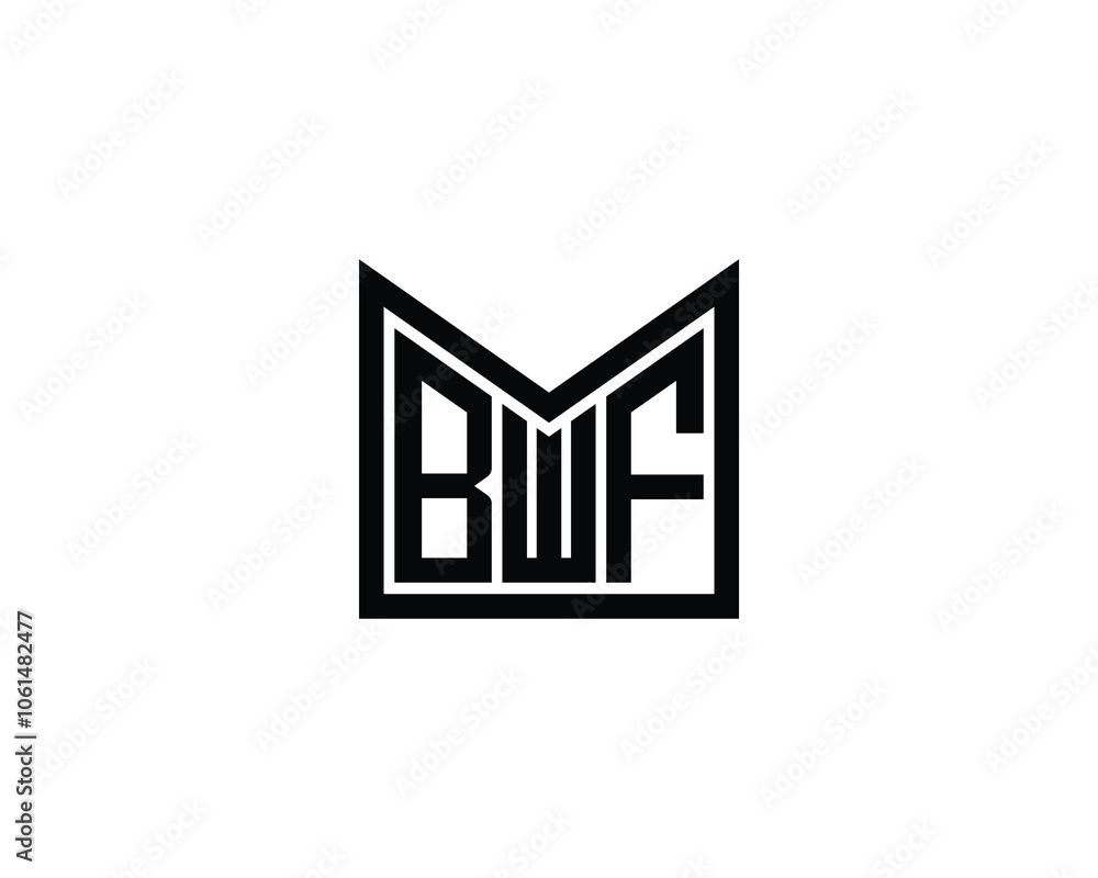 Fototapeta premium BWF Logo design vector template. BWF