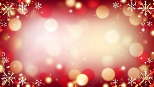 red christmas background with bokeh