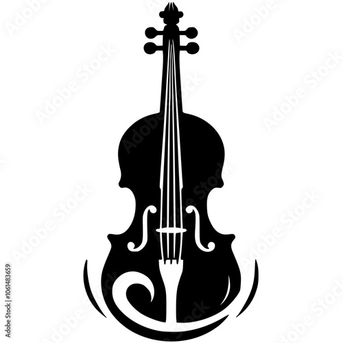 Violin logo silhouette