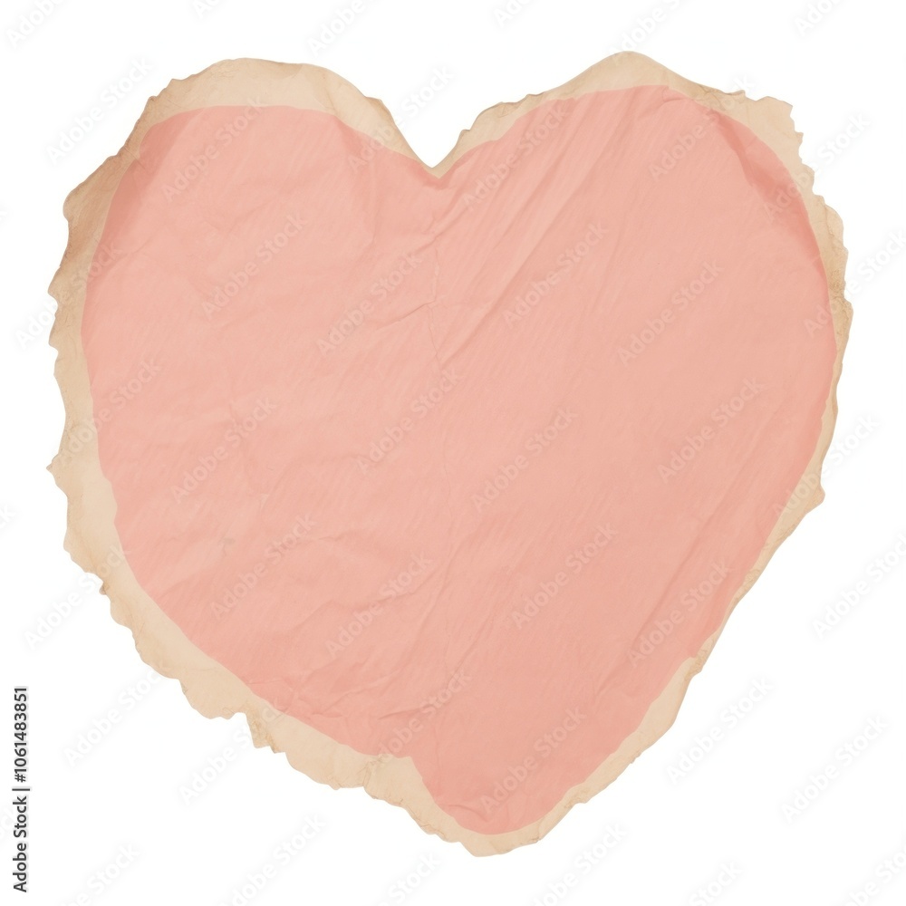 Pink heart shape ripped paper blossom cushion flower. Pink heart shape ripped paper blossom cushion flower.