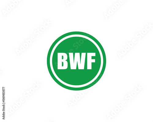 BWF Logo design vector template. BWF