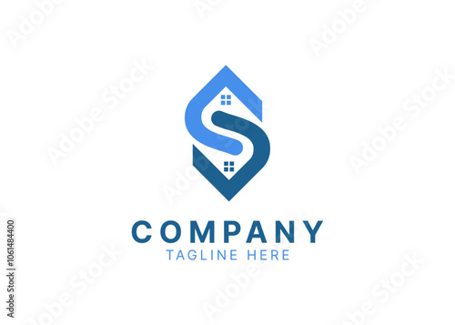Real estate initial s letter logo template design for business and finance industry. Free Download Real estate initial s letter logo template design for business and finance industry. - GFXLoad