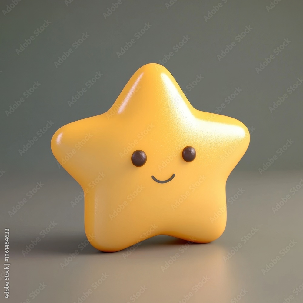 Cheerful Smiling Star: A Bright and Happy Icon Cheerful Smiling Star: A Bright and Happy Icon