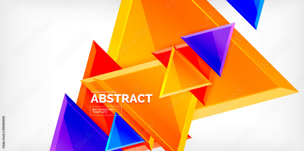 Abstract background - glossy triangles. Vector Illustration For Wallpaper, Banner, Background, Card, Book Illustration, landing page Abstract background - glossy triangles. Vector Illustration For Wallpaper, Banner, Background, Card, Book Illustration, landing page