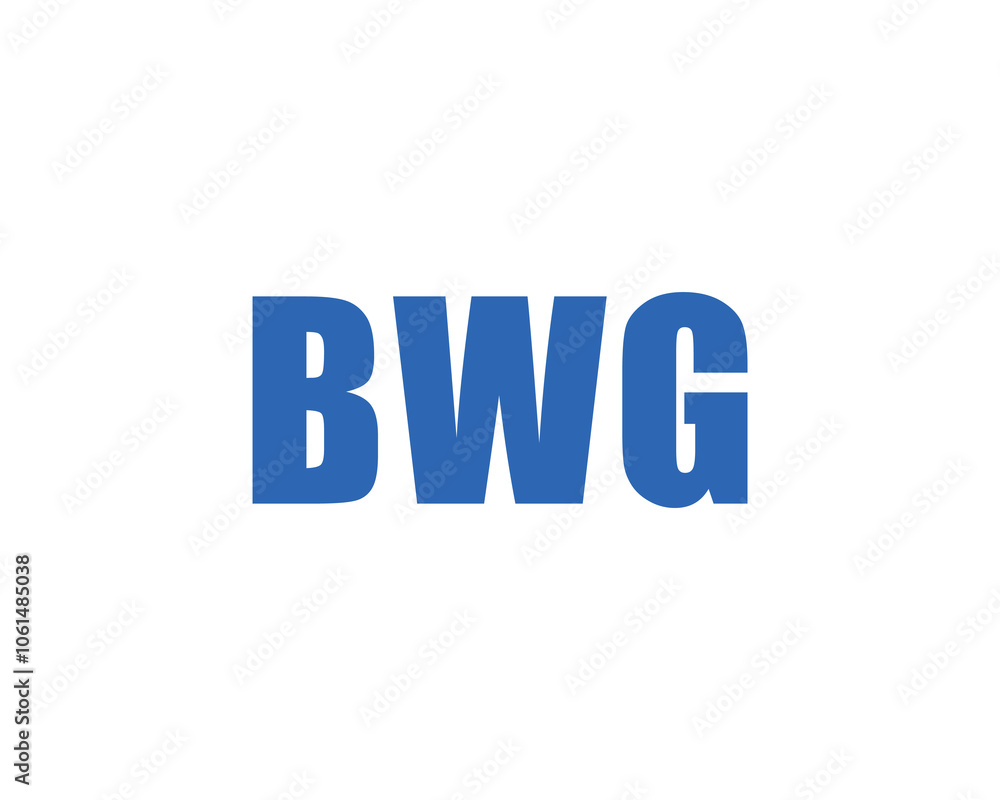BWG logo design vector template. BWG BWG logo design vector template. BWG