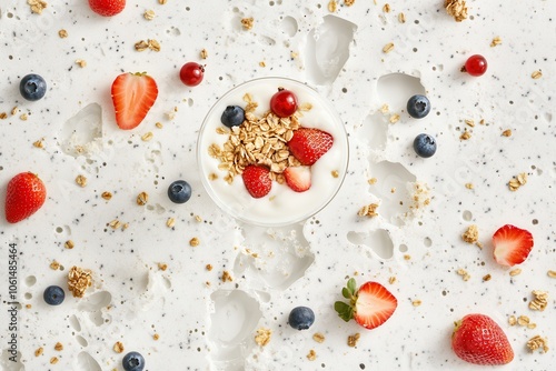 Fresh Berry Parfait with Granola and Creamy Yogurt