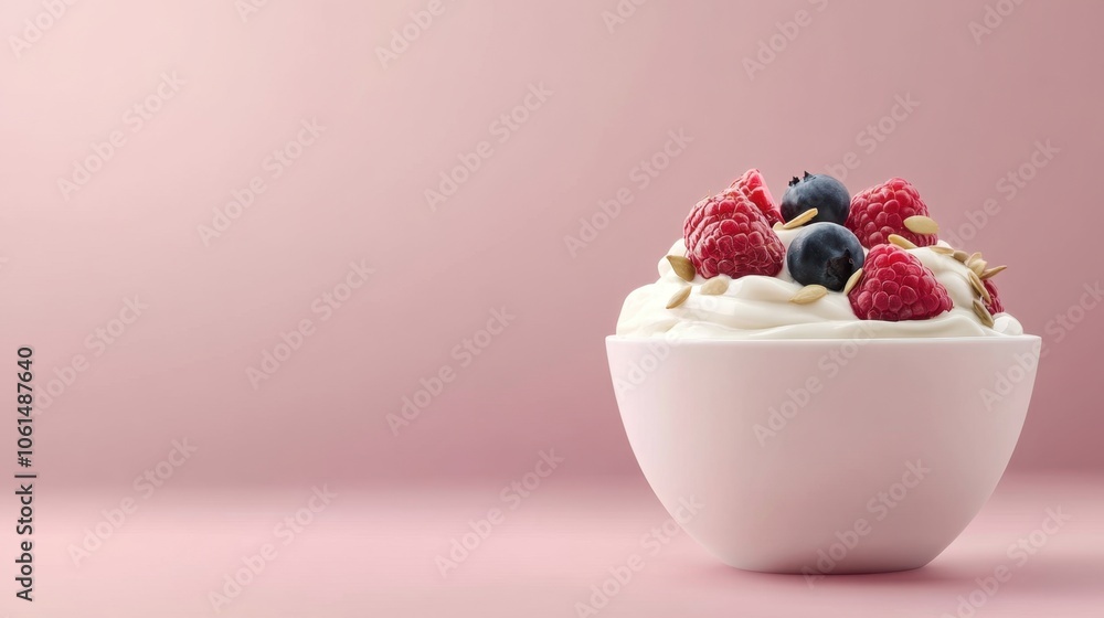 Fresh Yogurt Bowl with Berries and Nuts