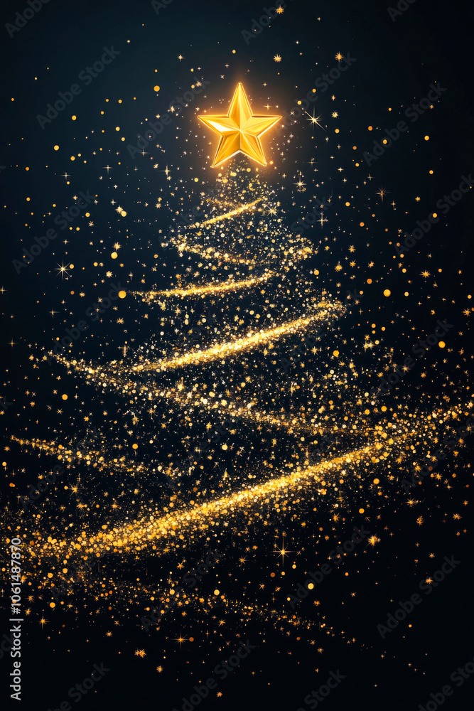 Naklejka premium Weihnachtsbaum Glanz