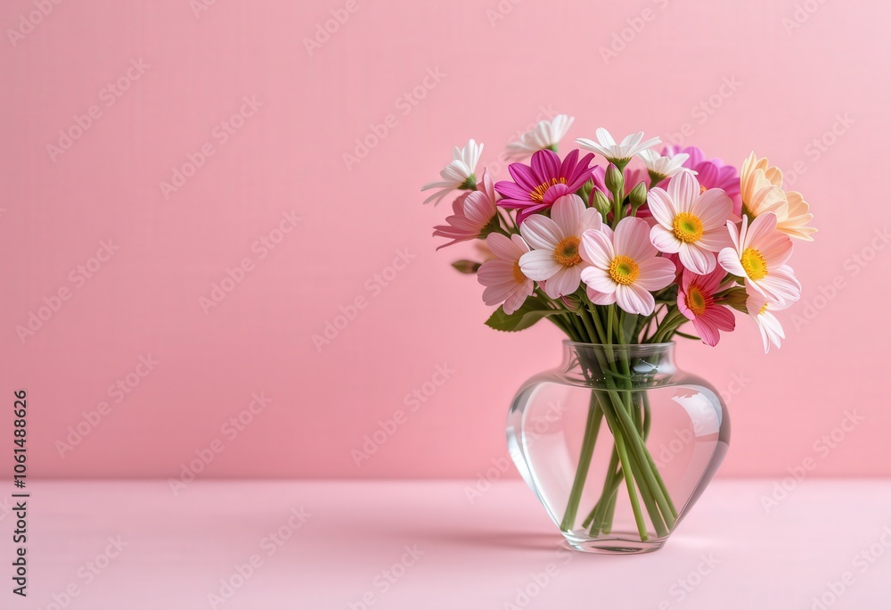 Fototapeta premium pink flowers in vase