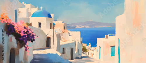 Fototapeta Naklejka Na Ścianę i Meble -  Küstenansicht Santorin