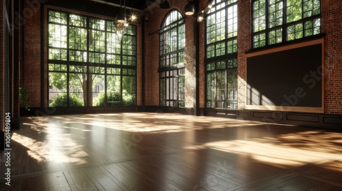 Empty Loft Space Sunlight Windows