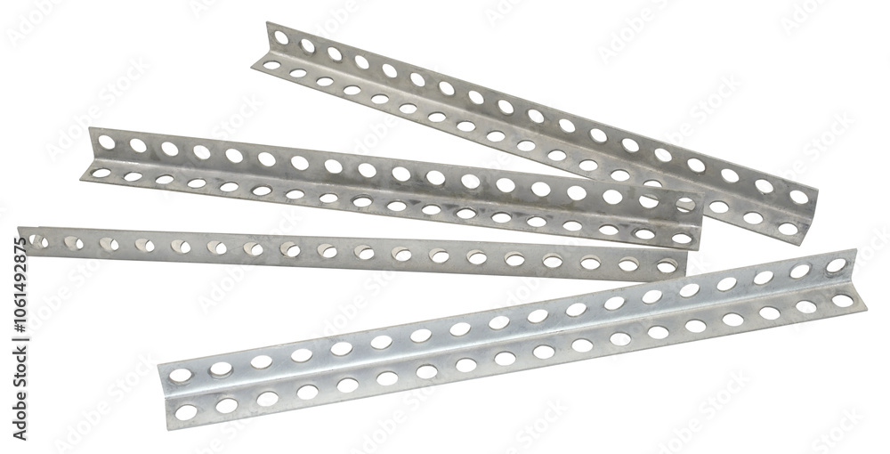 Obraz premium Metal parts from children's construction set on white