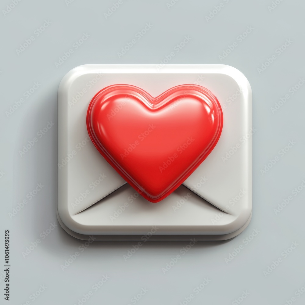 Heartfelt Message - A Minimalist Icon Representing Love and Communication Heartfelt Message - A Minimalist Icon Representing Love and Communication